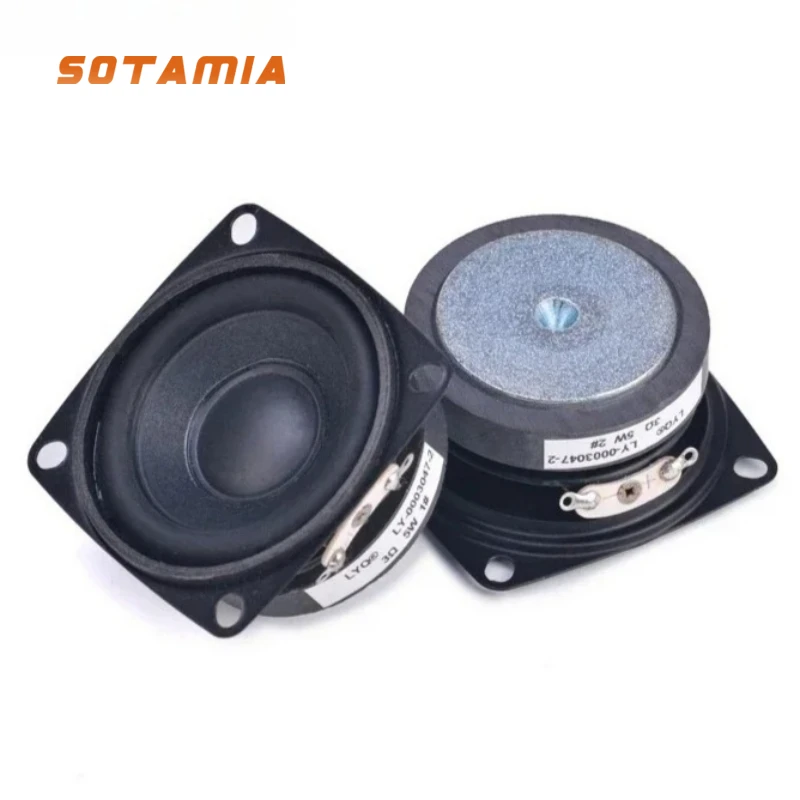 

SOTAMIA 2 шт. 2-дюймовый 53 мм полнодиапазонный аудиодинамик 3 Ом 5 Вт Altavoz HIFI громкоговоритель звук домашний кинотеатр DIY Bluetooth динамик
