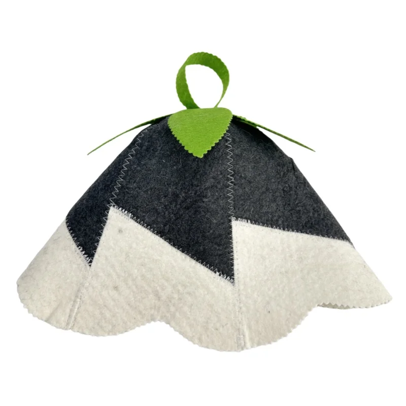 Unisex Bell-shaped Natural Wool Felt Sauna Hat Russian Banya Cap for men and women