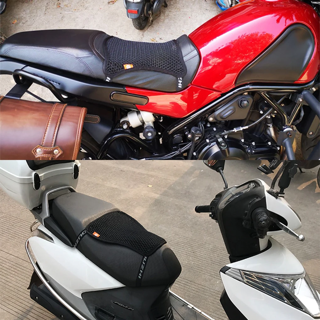 

Motorcycle Cooling Cover With Elastic Band Easy Installation Breathable No Gap Wear-resistant Mesh