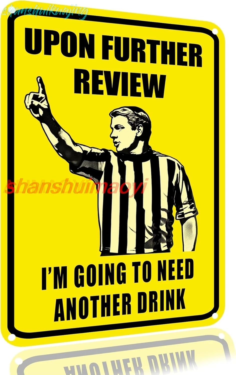 Vintage Bar Decor Kitchen Sign Upon Further Review I'm Going To Need Another Drink Funny Football Metal Tin Sign Man Cave S sign