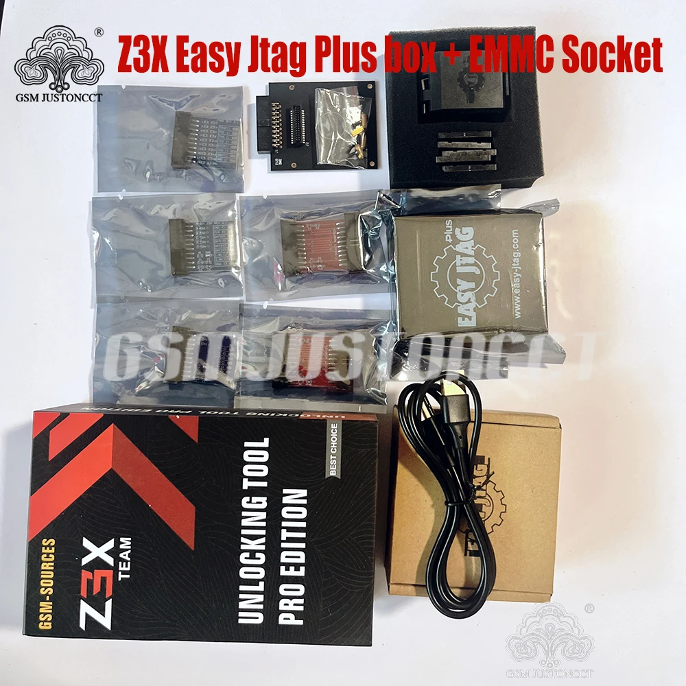 2026 New Version Full Set Z3x Easy-Jtag Plus Box+ EMMC Socket for HTC/ Huawe/LG/ Motorola /Samsung /SON Y/ZTE