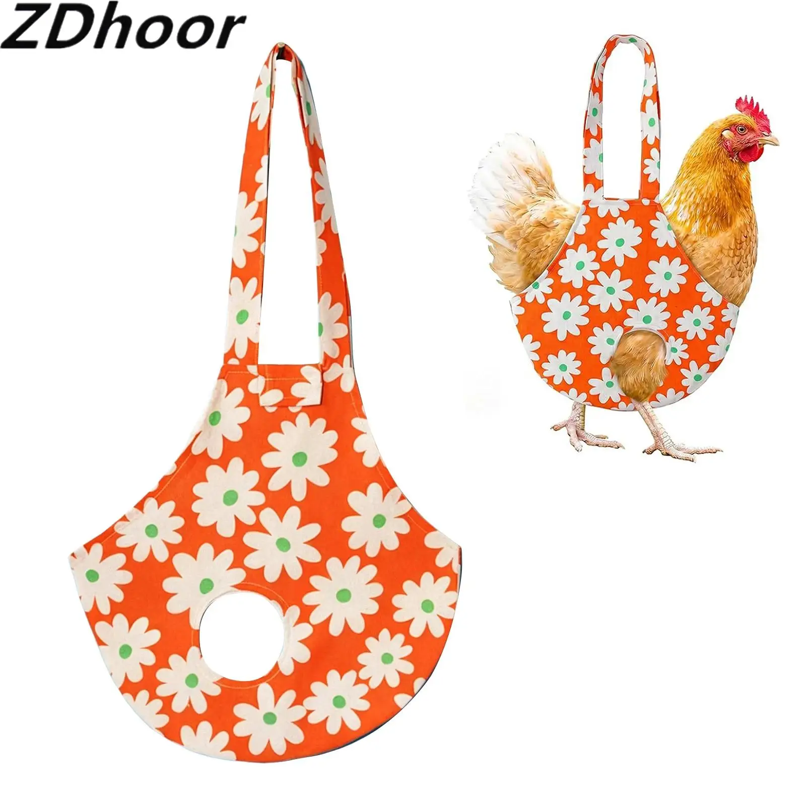 Pet Chicken Holder Bag Duck Goose Carrier Hook-and-loop Fastener Closure Travel Handbag with Leg Holes for Outdoor Paly Casual