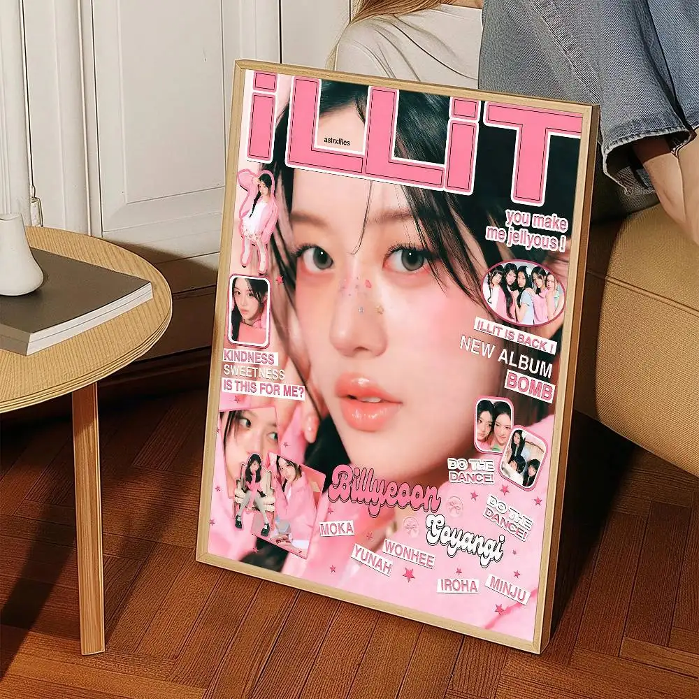 Musik Koreanisches Kpop I-illit Klassisches Anime-Poster Selbstklebender Kunst-Wasserdichter Papieraufkleber Kaffeehaus Bar Zimmer Wanddekoration – Detail 9
