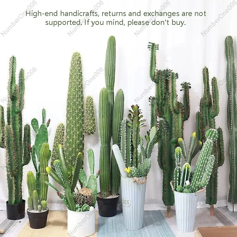 

Simulated Green Plants Tropical Cactus Home Decoration Floor-Standing Bonsai Shopping Mall Landscaping Simulated Potted Plants