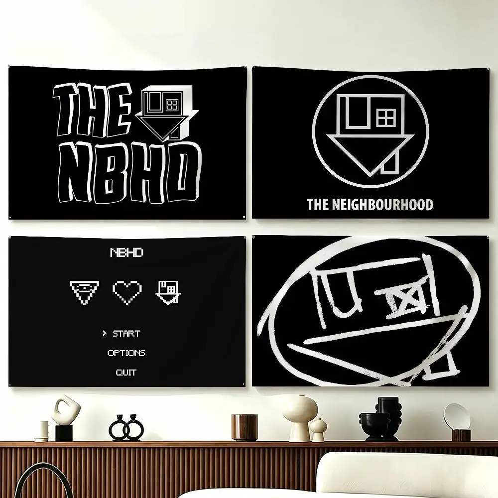 N-Neighbourhood I Love You Flags Wall Hanging Tapestry Outdoor Garage Room Decorative flag Background Blanket