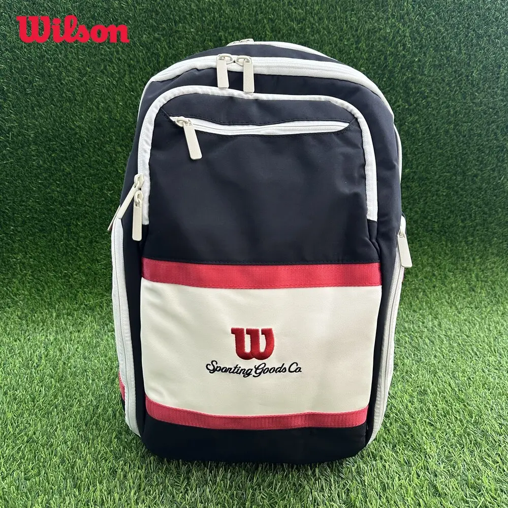

Теннисная сумка Wilson 2024, новая серия COURAGE, красный, белый, черный рюкзак, 9 шт., сумка для теннисных ракеток, аксессуары, сумка для мужчин и женщин