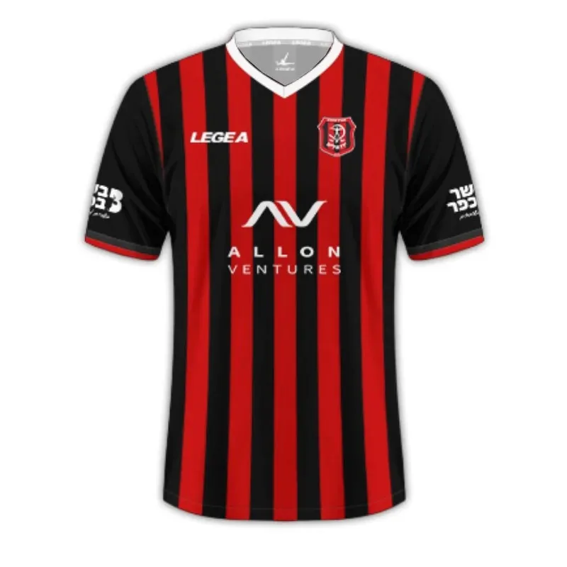 25 Hapoel Jerusalem Home And Away Football Jerseys Fashion Quick Drying Casual Sports Men Women T-shirts Breathable Short Sleeve