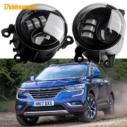 2 X LED Lens Fog Light Assembly For Renault Koleos HC Samsung QM6 2016 2017 2018 2019 30W H11 Car External Fog Lamp High Bright