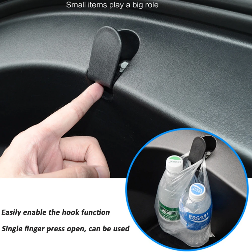 

2 шт. крючок для переднего багажника автомобиля для Tesla Model 3 2017-2020, установка зажима для извлечения, крючок для автомобильного запасного ящика, ABS, авто аксессуары для интерьера