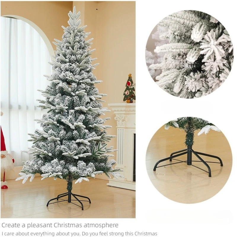 

Christmas high-end falling snow tree PE mixed encryption flocking snowflake white Home Christmas Decorations