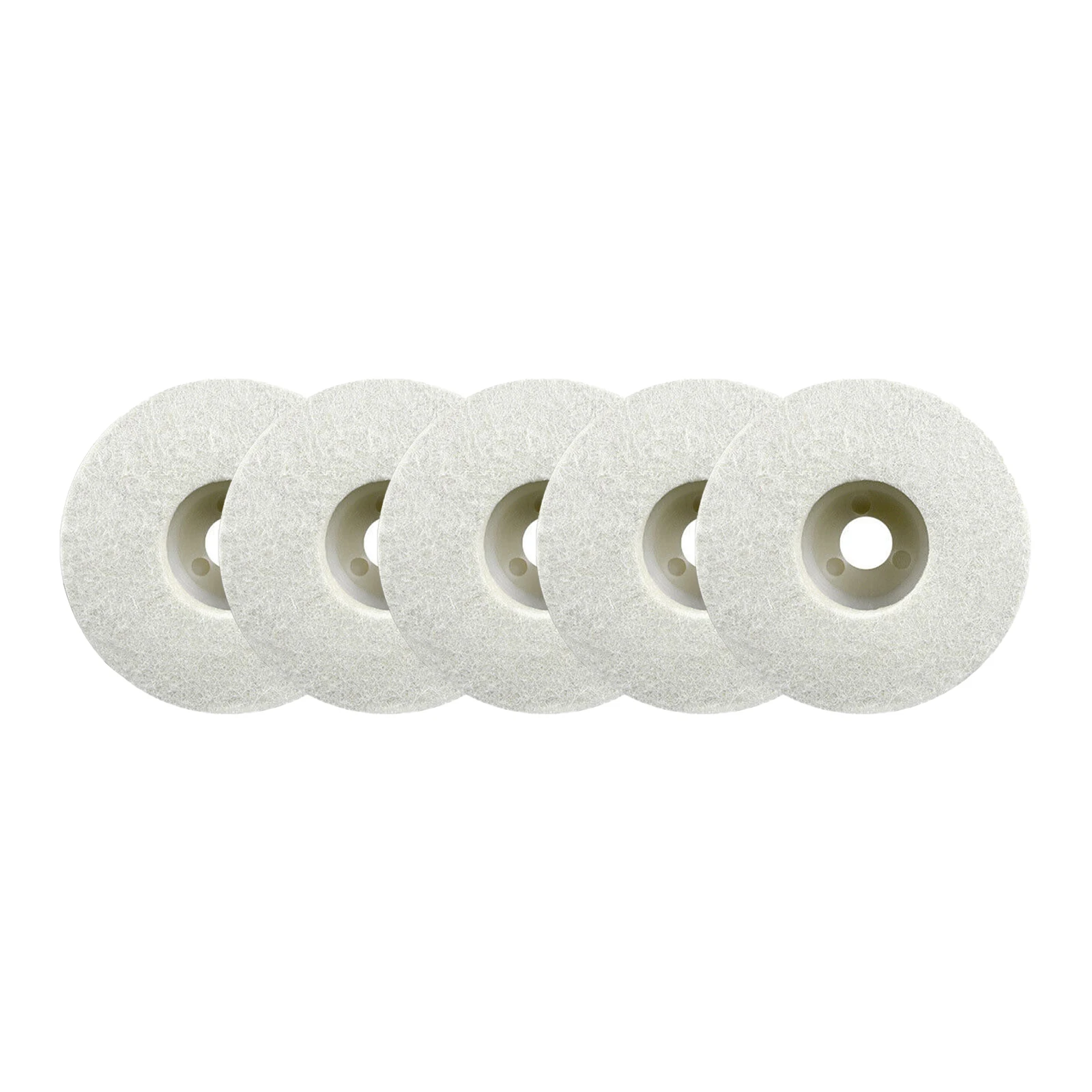 

5pcs Felt Polishing Pad 4inch Wool Grinding Disc Wheel 100mm 16mm Bore For Metal Buffing Rotary Tool Angle Grinder Accessories