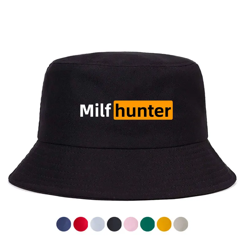 MILF Hunter Reversible Bucket Hat Adult Funny Streetwear Hip Hop Fisherman Cap Man Casual Daily Sun Beach Summer Panama Hats