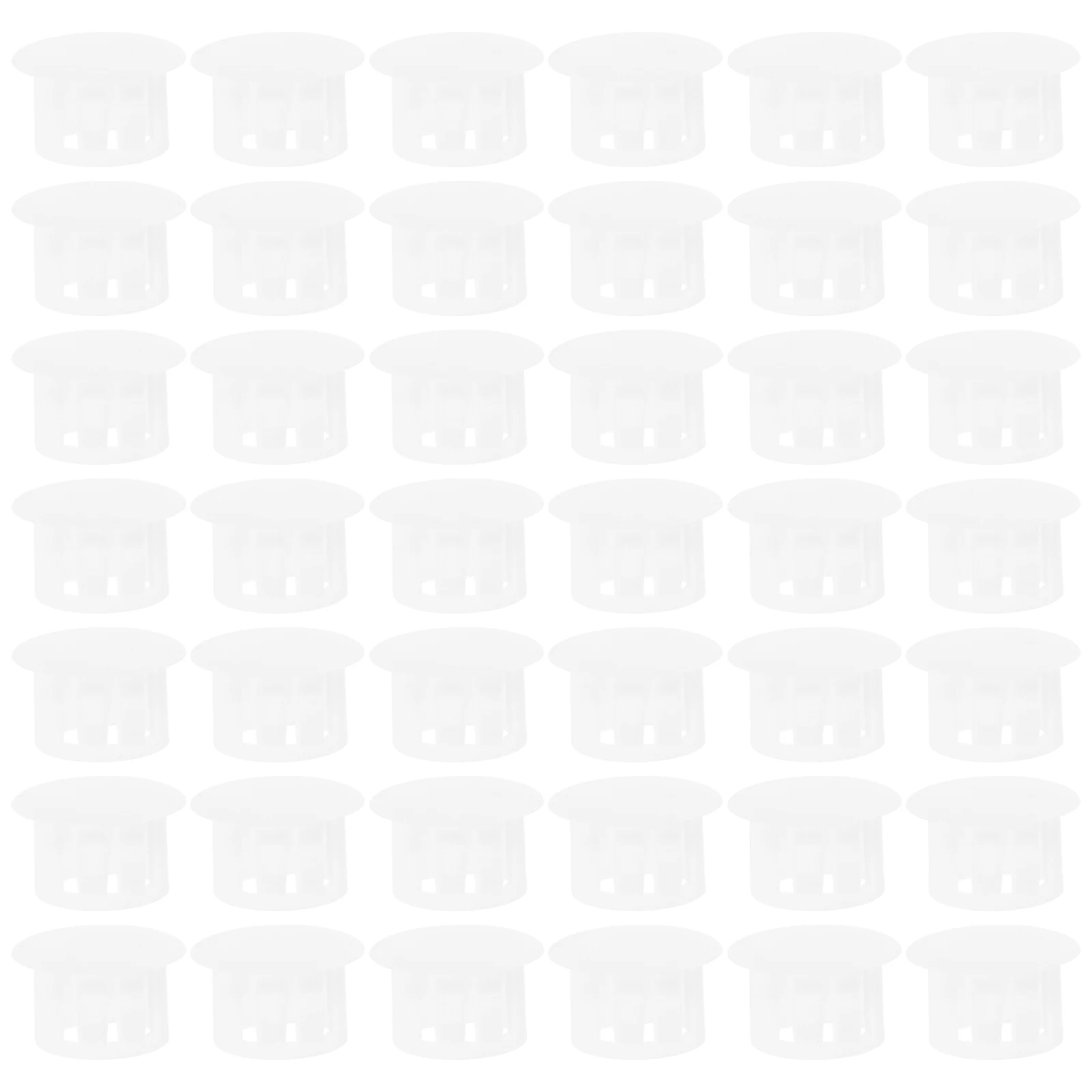 

100pcs White Plastic Hole Plugs Door Lock Covers Screw Round End Caps for Furniture Cabinet Replacement Decorative Bulk Pack