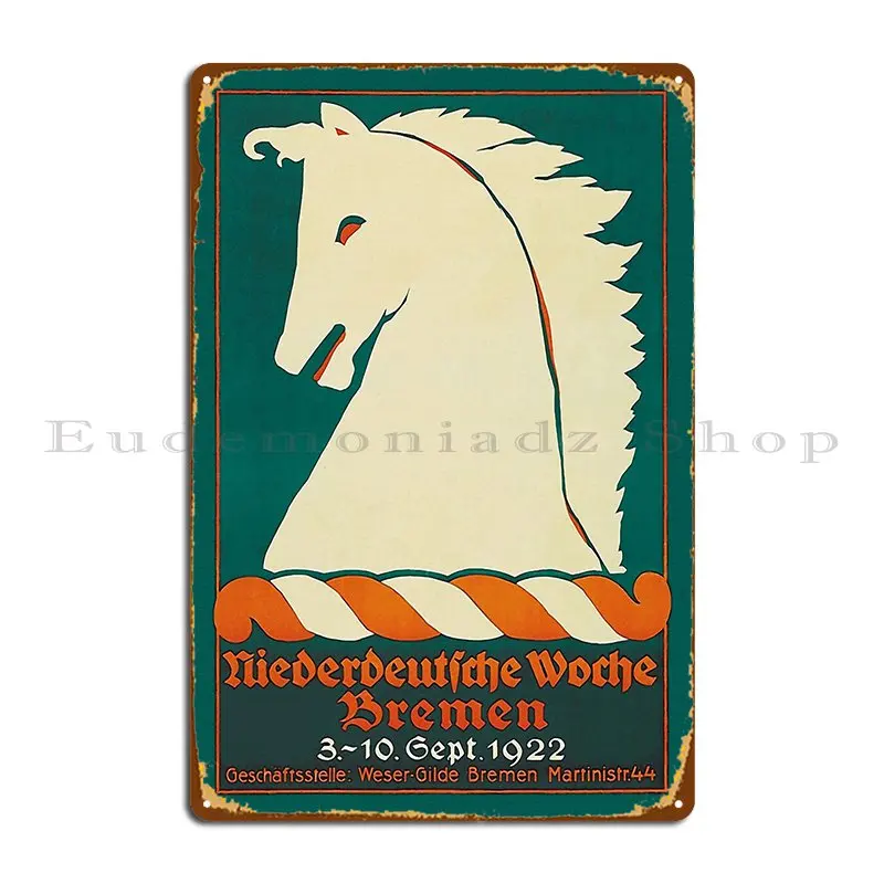 

Немецкая винтажная лошадиная гонка спорт и путешествия рекламный металлический знак ржавая пещера Настенная роспись на заказ Жестяная Табличка на гараж постер