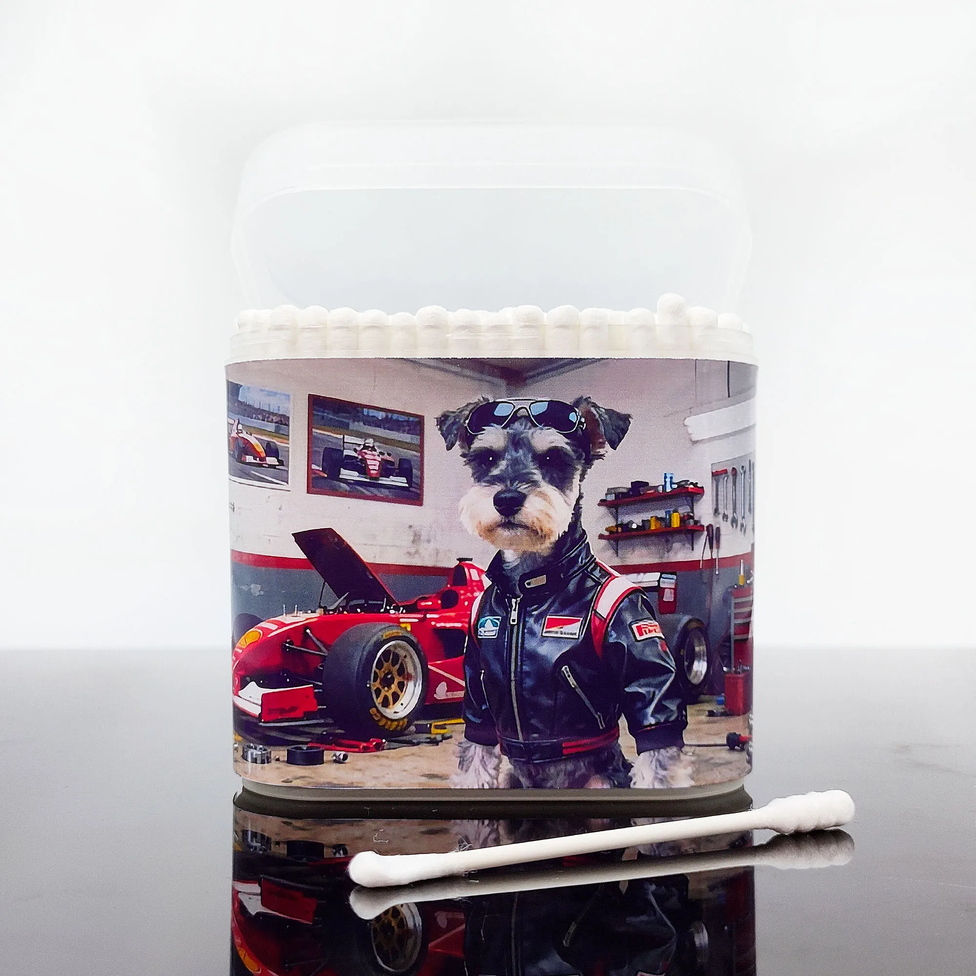 200 قطعة من أعواد القطن ذات طابع حيواني على شكل قاطرة، أعواد قطنية متعددة الوظائف برأسين، ملعقة أعواد قطنية.