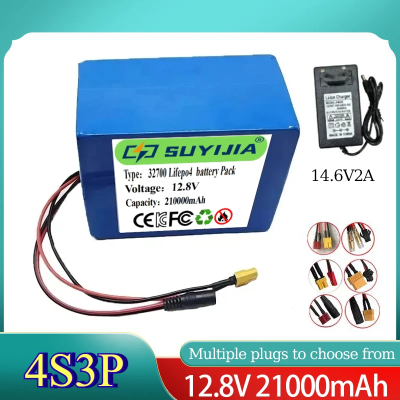 

Аккумулятор LiFePO4 глубокого цикла 12,8 В, 21000 мАч — 4S3P 32700/32650 ячеек, легкий и стабильный для проектов RV/Marine/DIY