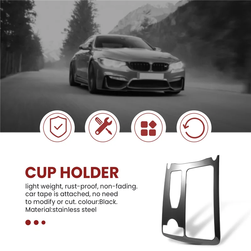 

A03G-Автомобильная центральная консоль, держатель для чашки с водой, рамка, накладка, аксессуары для Mercedes Benz C Class W204 C180 C200 2007-2014 (RHD)