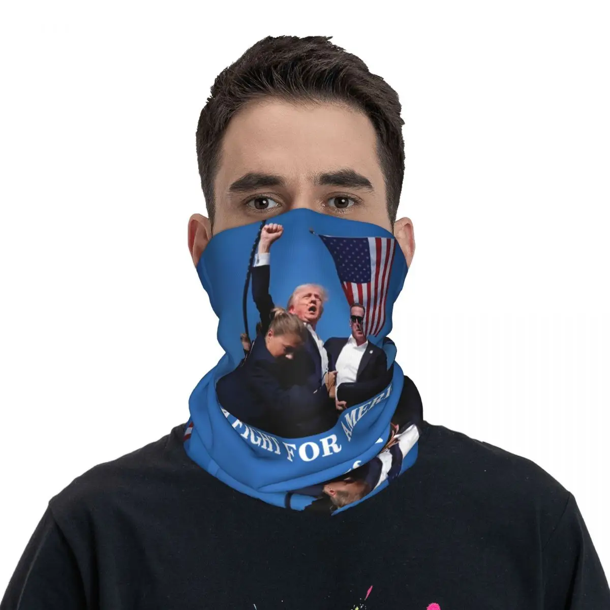 Trump Assassination Donald Shooting Fight For America Bandana Spring Running Travel Sun Cycling Mask Soft Warm Tactical Mask