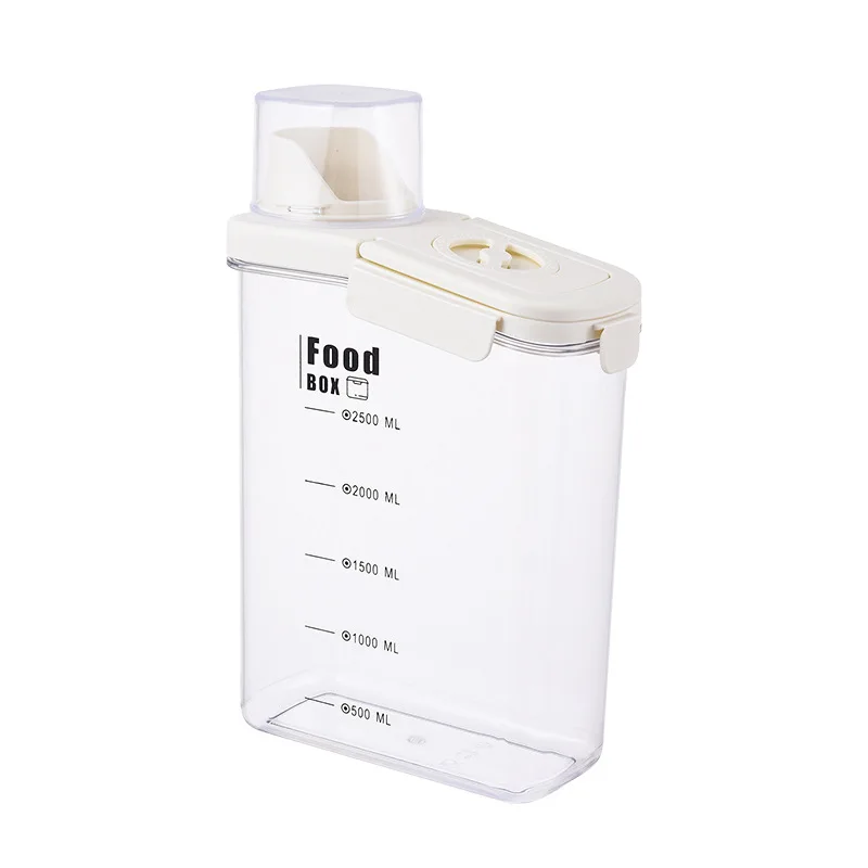 

PET grain cans, kitchen and household transparent storage jars, insect proof and moisture-proof sealed rice buckets