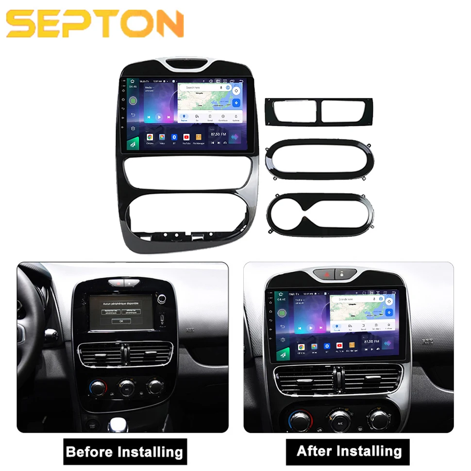 SEPTON Smart Car Systems Car Stereo Radio for RENAULT Clio 4 BH98 KH98 2012 - 2018 CarPlay Wifi Android Auto Multimedia Player