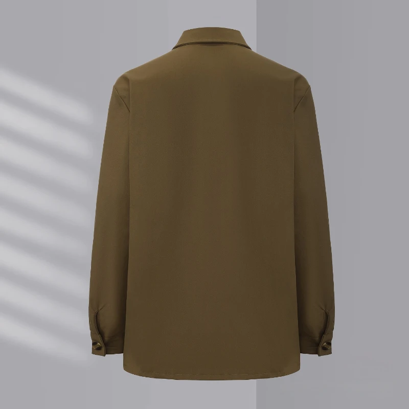 

Новый осенний мужской закрытый винтажный пиджак в стиле милитари с воротником - рабочая одежда в стиле ретро с несколькими карманами и пуговицами для улицы