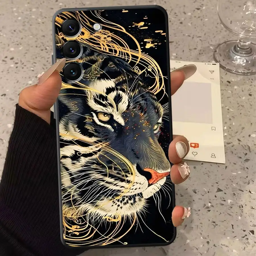 Trendy Tiger Phone Cover Case for Samsung Galaxy A20s A50 A56 A53 A04 A06 A02s A03 A71 A73 A30s A05