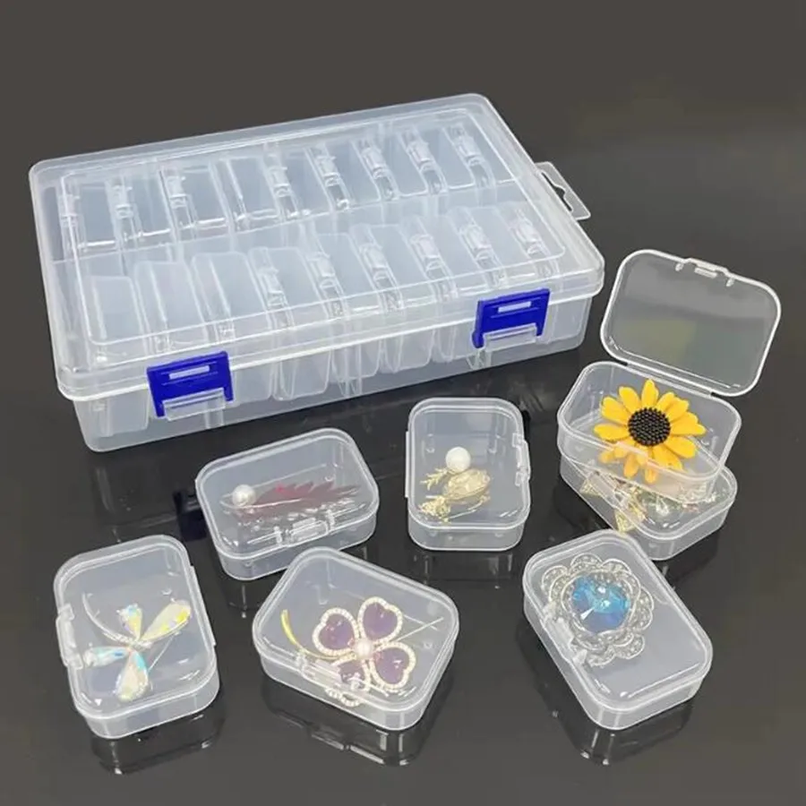 Multi Compartment Jewelry Storage Box Home Multifunctional Storage Box DIY Supplies Nail Art Rhinestone Mosaic Storage Container
