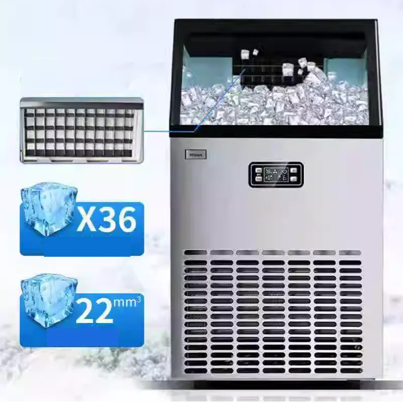 ماكينة صنع الثلج المحمولة 30 كجم ماكينة صنع الثلج المنزلية التجارية ماكينة صنع مكعبات الثلج اليدوية للمياه المعبأة في زجاجات على سطح الطاولة ماكينة صنع مكعبات الثلج الكهربائية #3