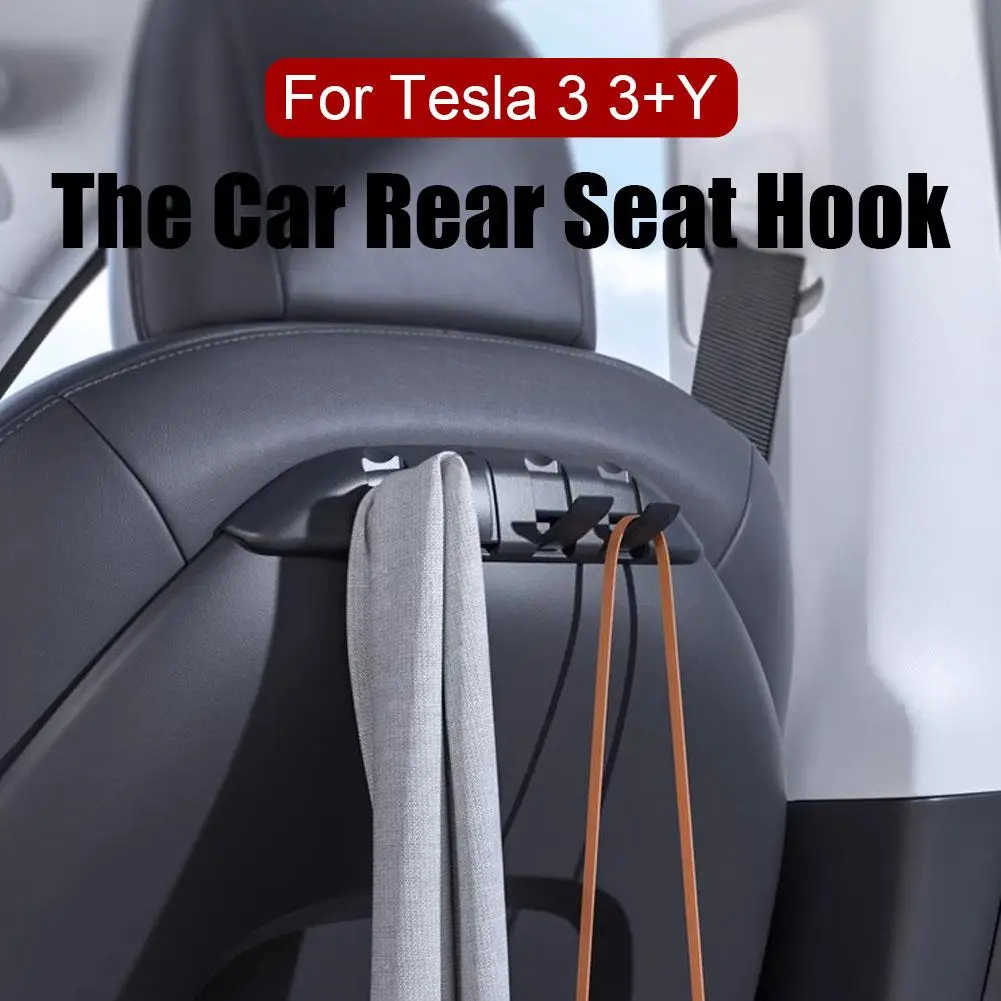 Car Front Seat Back Hook For Tesla Model Y 3 3+ Storage Rack Folding Backrest Hook Punch Free Car Interior Accessories 1pc Y2Q8