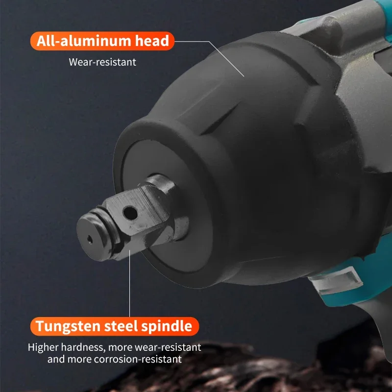 เครื่องมือกระแทกไร้สาย Makita รุ่น DTW700 18V Brushless แบบไม่มีแบตเตอรี่ ใช้แบตเตอรี่ลิเธียมไอออน ขนาดหัวจับ 1/2 นิ้ว สำหรับงานซ่อมและขันสกรู ของขวัญ