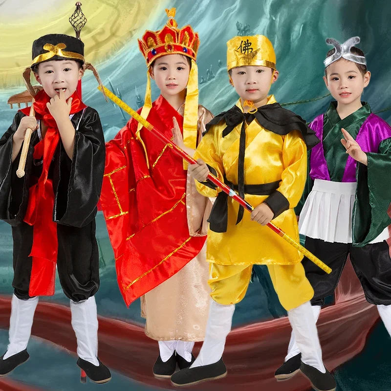 

Journey To The West Costume For Adults Children Tang Monk Sun Wukong Monkey King Cosplay Clothing Halloween Funny Clothes