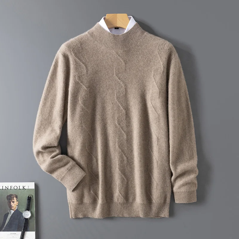 s pattern Autumn/Winter new 100% Merino wool cashmere pullover for men o neck pullover warm bottom knit shirt top