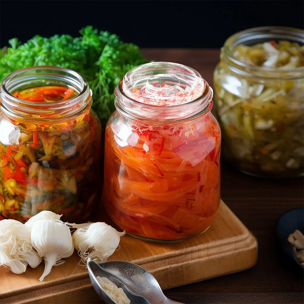 2Pcs Wide Mouth Fermenting Glass Weights Mason Jar Weights Stable Pressure Canning Supplies for Pickle Fermentation Food Storage - view 3