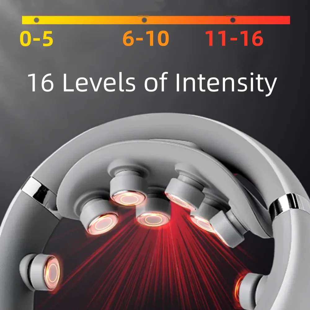 

Neck Massager Electric Microcurrent Multi-Head Replaceable Wireless Knead Shiatsu Heating Vibration Cervical Shoulder Massager