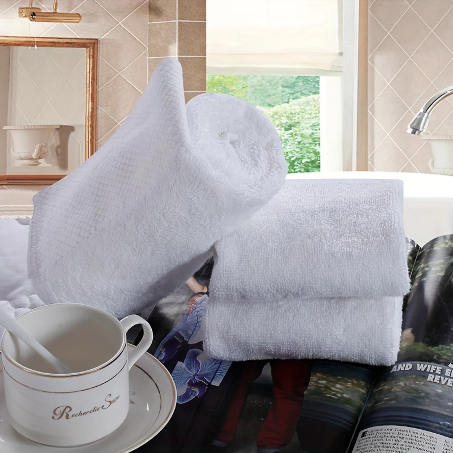 Zestaw ręczników w bardzo miękkie paski o tematyce kosmicznej - chłonny, szybkoschnący, delikatny dla skóry - jakość hotelowa do codziennego użytku
