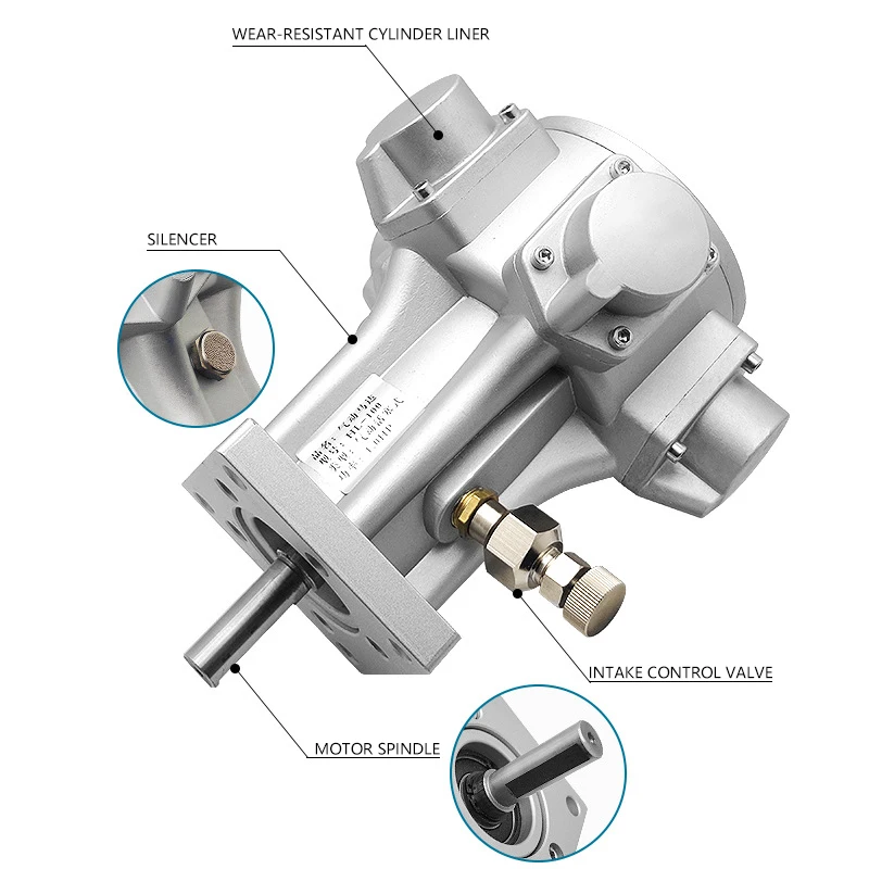 Kepala Motor Pneumatik Piston Lima Silinder Torsi Daya Tinggi Dapat Menjadi Peredam Kecepatan Maju dan Mundur