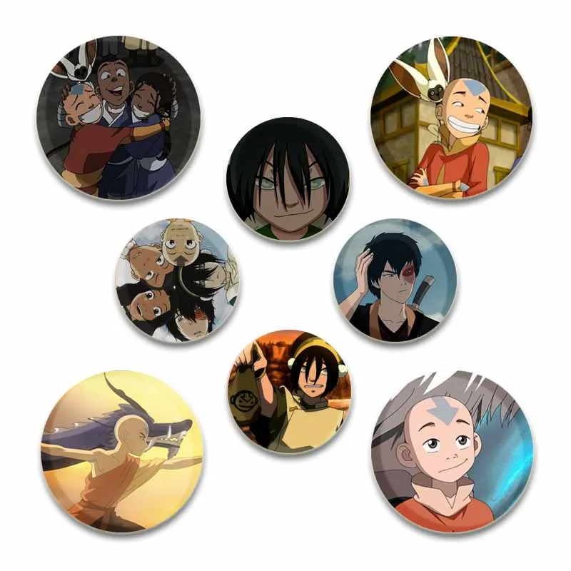 

Avatar The Last Airbender Anime Character Pin Cartoon Badge Buckle Button Brooch for Clothes Decoration Jewelry Accessories Gift