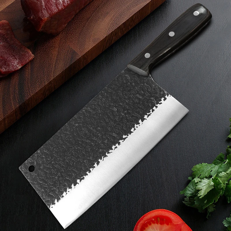 

Kitchen Butcher Knife Handmade Forged Stainless Steel Bone Chopping Knife Meat Vegetables Slicing Cleaver Chef Knife Tools