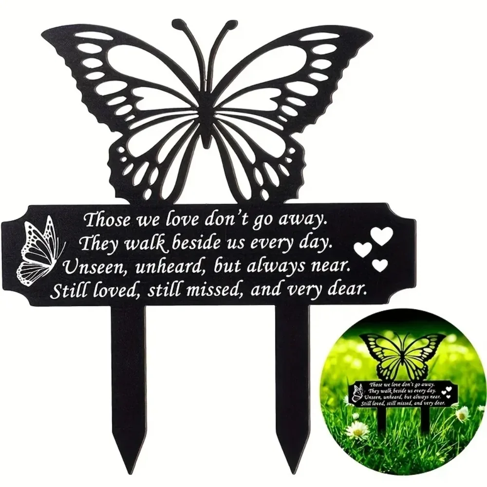 CIFBUY Colorful Butterfly Garden Stake Iron Art Decor For Home Garden Patio Tomb