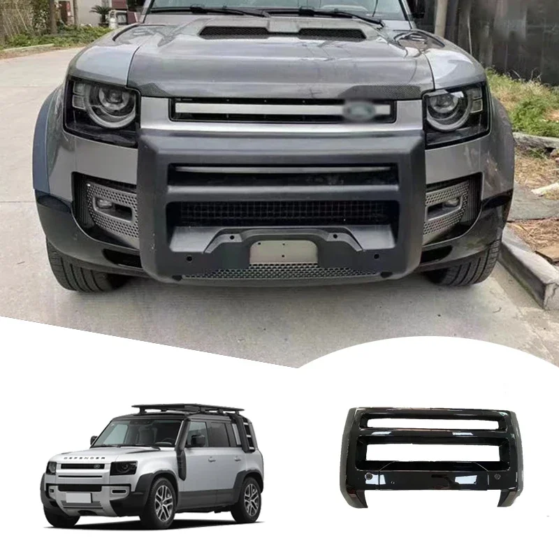 

Front bumper guard bar bull bar gloss black matte black for for Land Rover Defender 2020 2021 2022 2023