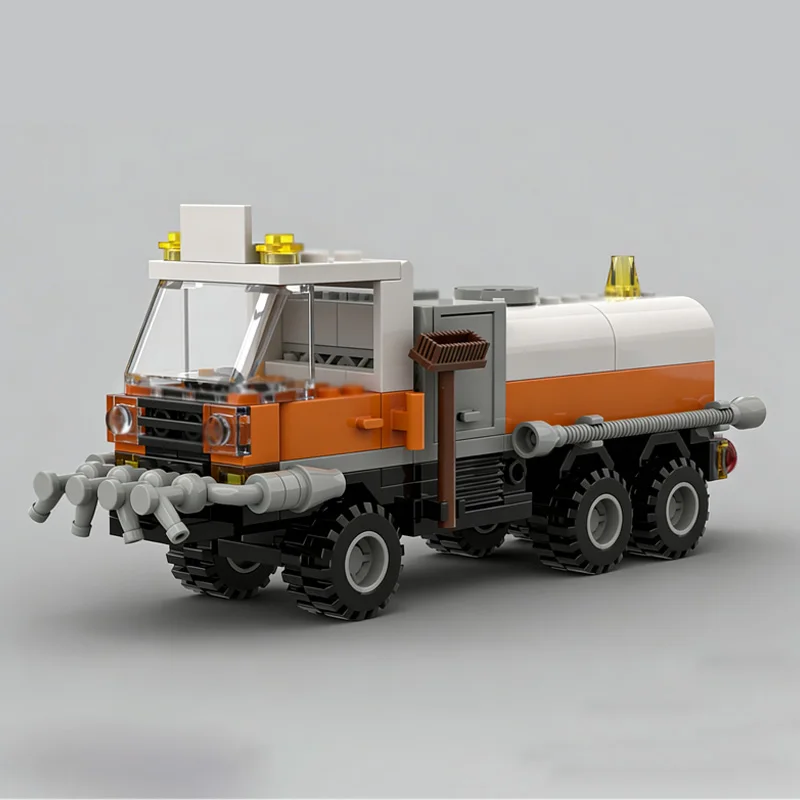 시티카 모델 MOC 빌딩 블록 시티 워터 트럭 모듈형 기술 어린이 휴일 선물 조립 장난감 세트