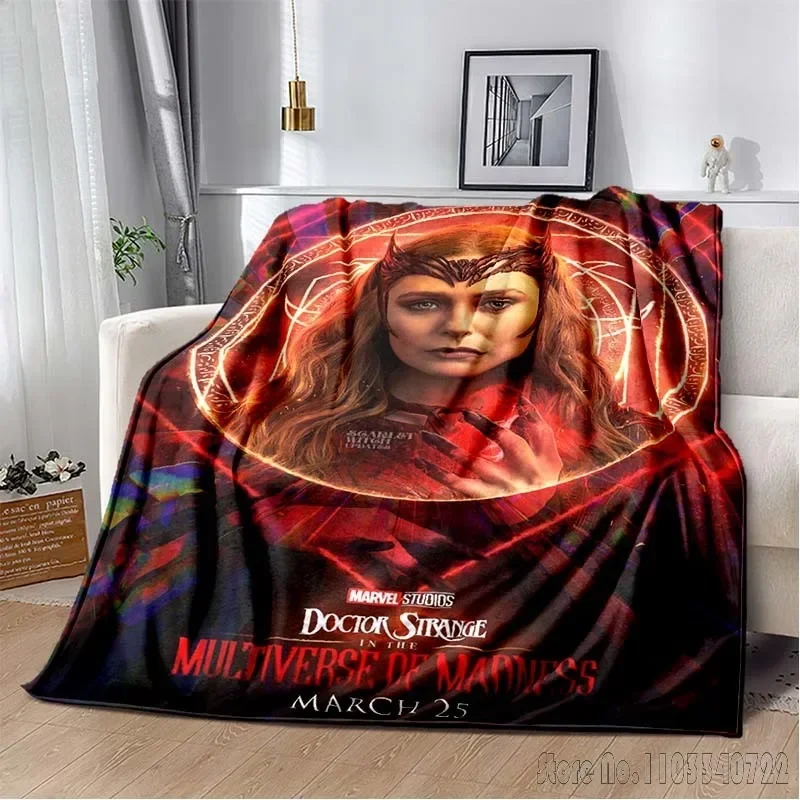 Anime Marvell Comics Scarlet Witch Room Warm Blanket Comfortable Soft Portable Travel Picnic Blanket Gift for Family or Friends