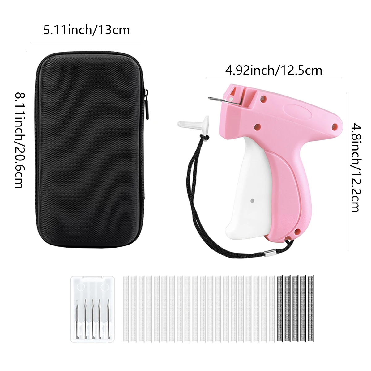 Luxury Version of the Fast Clothing Tag Gun with Hard Case, Clothing Label Machine with 2500 Barbs, 6 Needles, S Clothing and Apparel Price Tag Gun - 2500Pcs/1100Pcs Barbs (2 Set Options) view 2