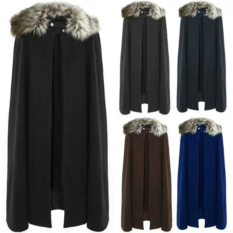 

loween ex Tweed Coat Vintage Color St Punk Cloak Outerwear Women's Sle PU Material Ethnic Stage Costume