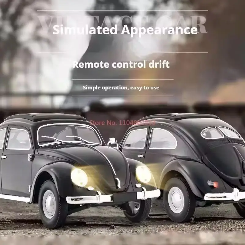 Cxd-Carro de brinquedo de controle remoto para meninos, Mini Beetle 1950, Modelo retro de simulação, Mini Drift, Presente, 1:16, 2.4g, 1:16