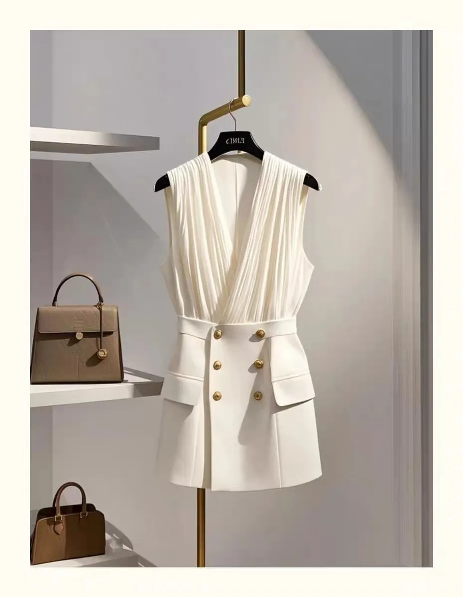 

Work Office Dress 2025 New Style Popular Small Frangant Dress Short and Unique Temperament French Fresh White Dress