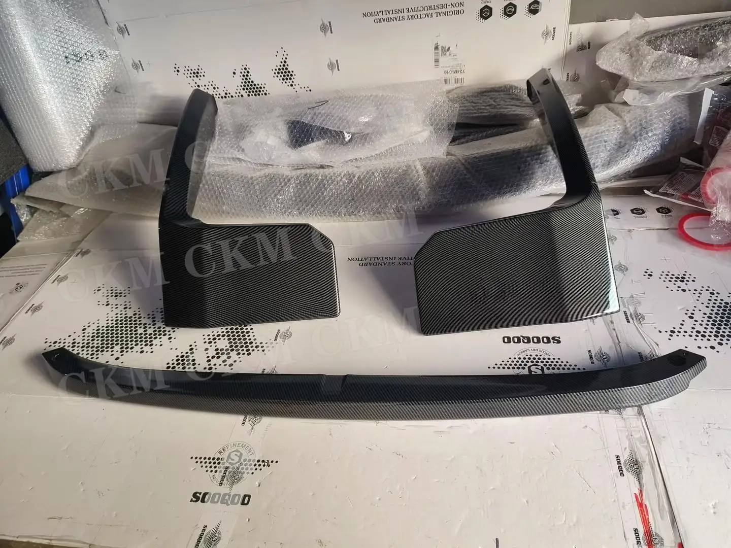 

CKMUUER Gloss Black Car Front Bumper Lip Chin Side Splitters Apron Decoration ABS Accessories For BMW 2 Series M2 G87 2023+