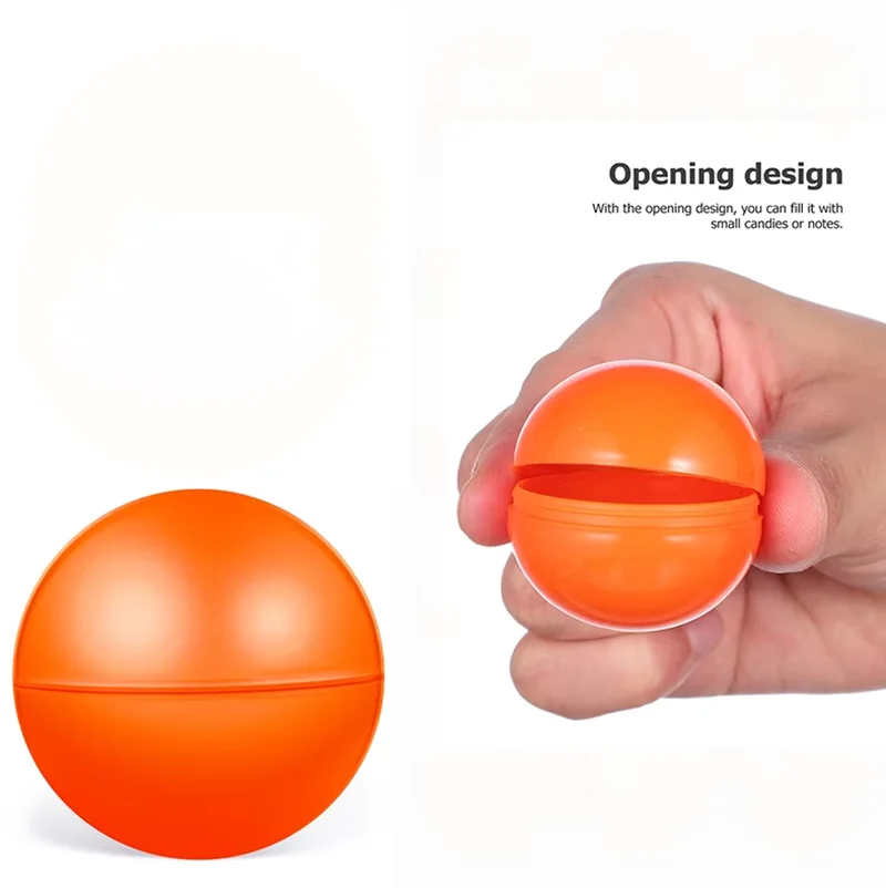 4 سنتيمتر البرتقال البلاستيك اليانصيب كرات السحب رسم الكرة جوفاء قابلة للفتح لعبة كرات مثيرة للاهتمام لعبة كرات الدعائم لحفلة عيد الميلاد