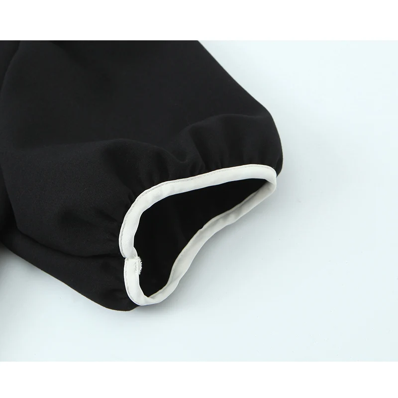 Vestido de moda feminina 2025 verão outono novo elegante arco decoração mangas curtas vestido feminino altura rua vestido de festa