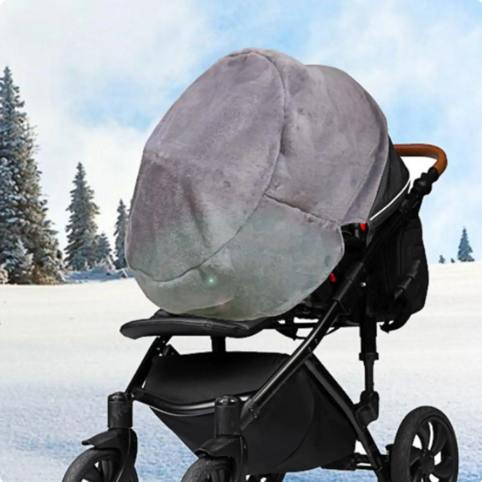 Windproof Infant Carriage Cover Drawstring Design Pushchair Warm Cover Dustproof